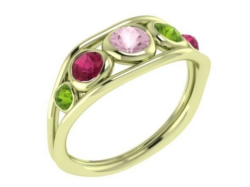 Кольцо с камнями