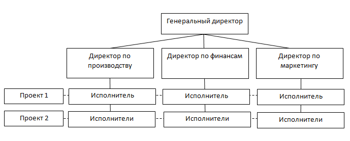 Учреждение осу. Матричная структура генеральный директор. Схема генеральный директор директор по производству. Генеральный директор директор по производству проект 1. Осу это в менеджменте.