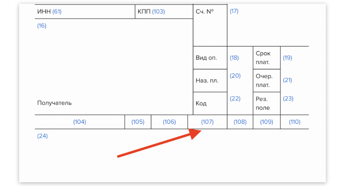 Оплата строка. Поле 107 в платежном поручении. Графа 107 в платежном поручении. Поле 106 107 109 в платежном поручении. Платежное поручение 107 поле образец.
